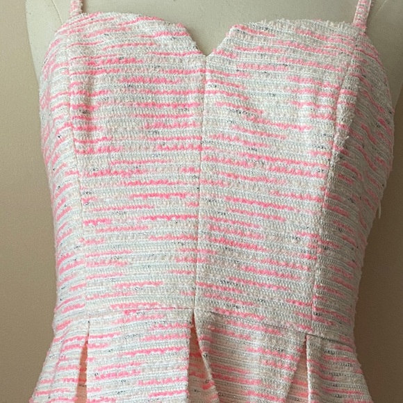 Moulinette Soeurs Anthropologie pink & white fit and flare removable straps mini - Picture 2 of 13